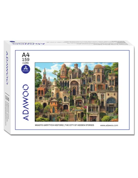 Miasto Ukrytych Historii Drewniane Puzzle Premium
