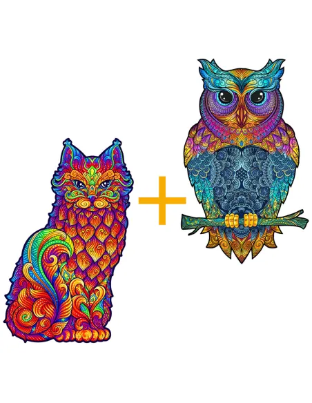 Cat + Owl Set