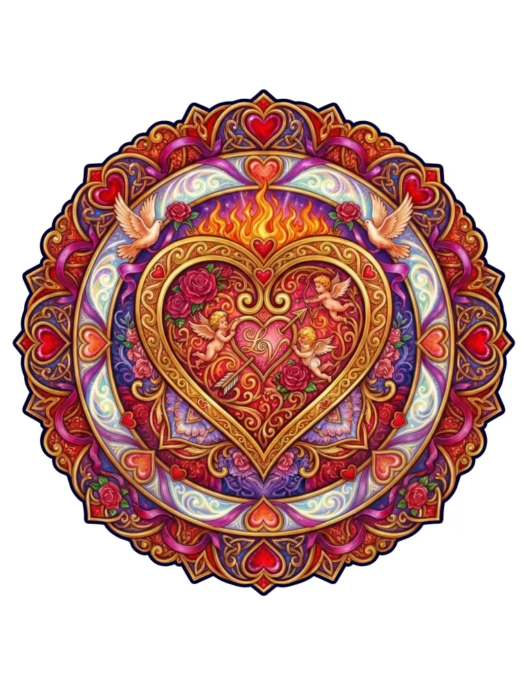 Mandala „Věčná láska“ – dřevěné...