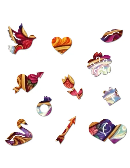 Mandala Eternal Love Wooden Puzzle Premium