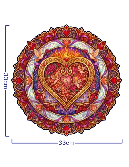 Mandala Wieczna Miłość Drewniane Puzzle Premium