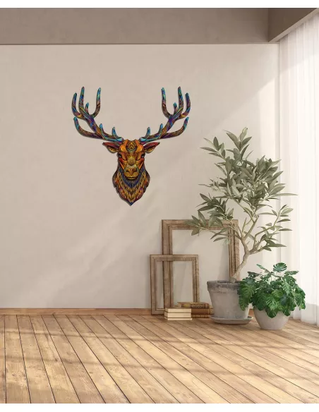 Jeleń Drewniane Puzzle Premium