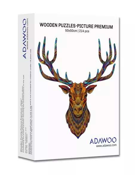 Jeleń Drewniane Puzzle Premium