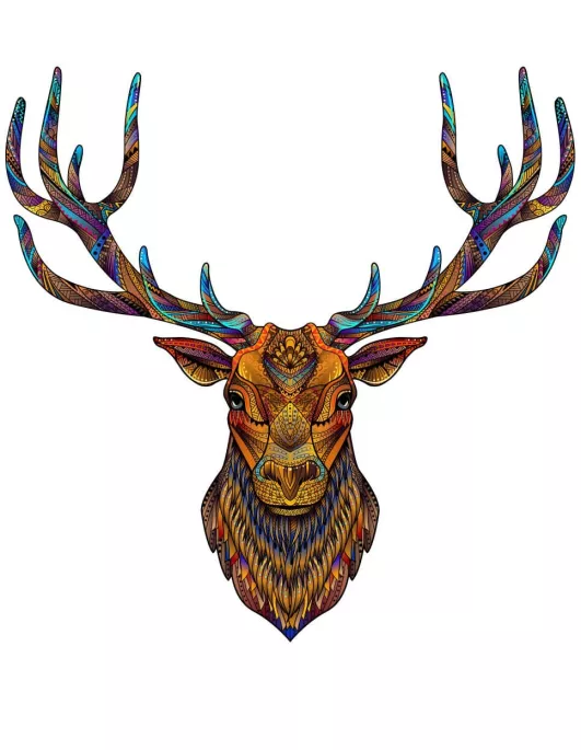 Jeleń Drewniane Puzzle Premium
