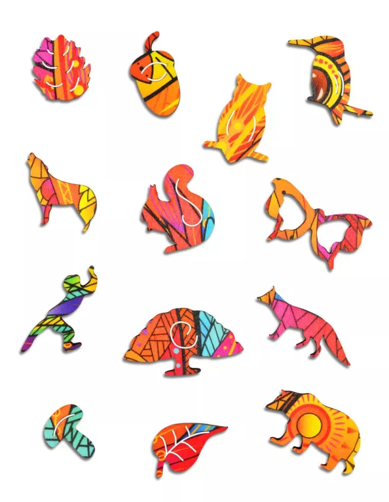 Wiewiórka Drewniane Puzzle Premium