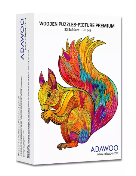 Veverka – dřevěné puzzle Premium
