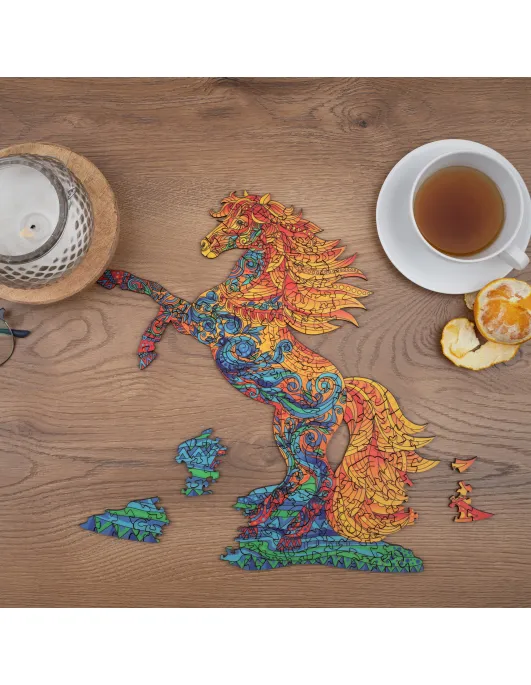 Koń Drewniane Puzzle Premium 2
