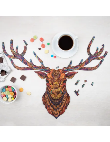 Jeleń Drewniane Puzzle Premium