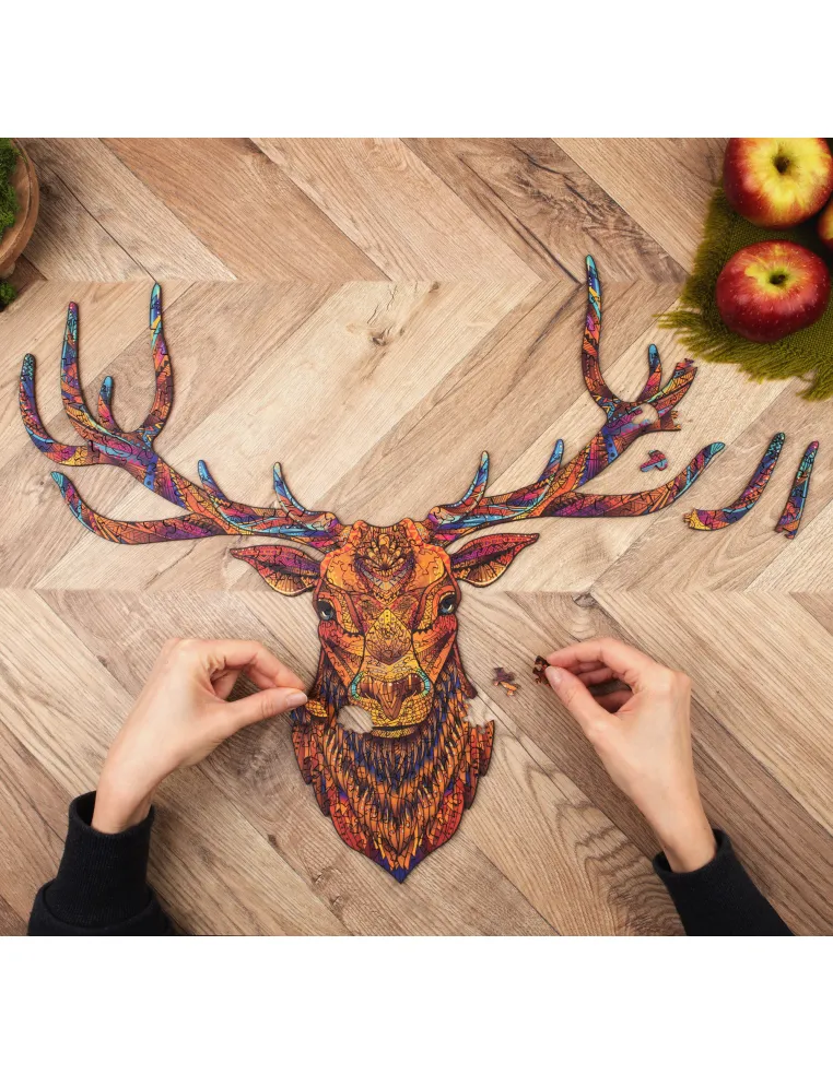 Jeleń Drewniane Puzzle Premium