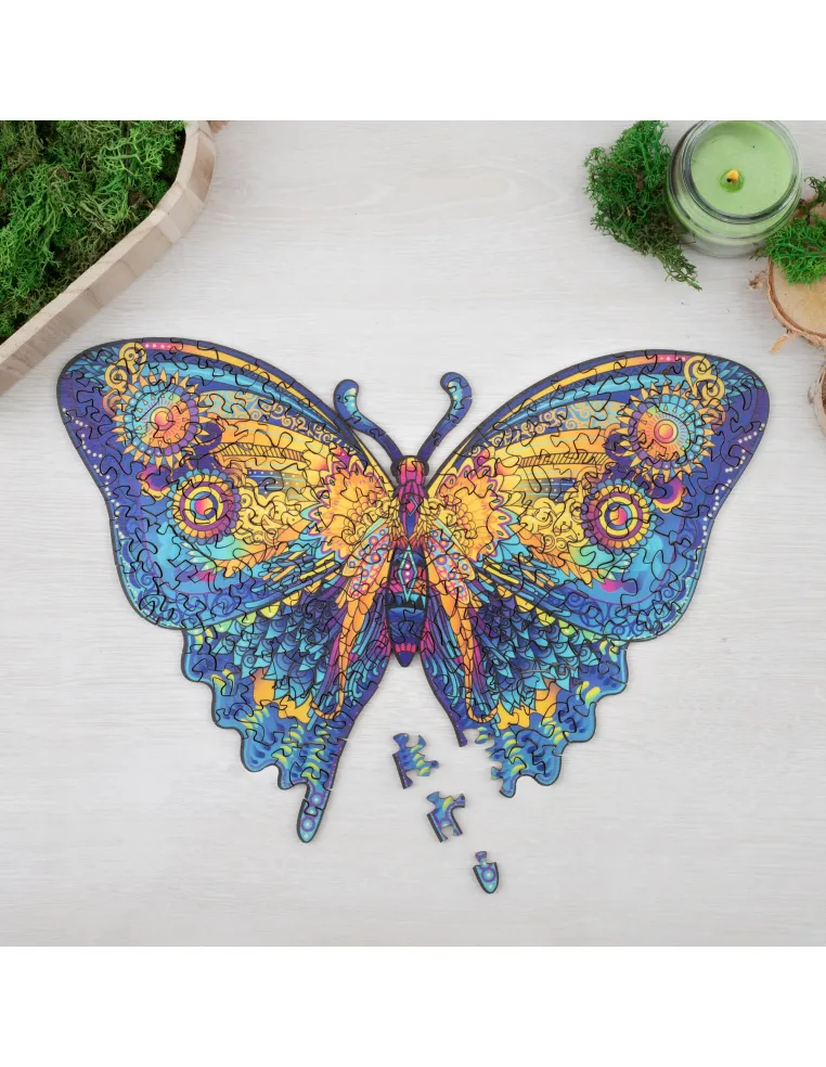Motýl – dřevěné puzzle Premium