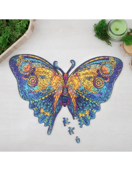 Motýl – dřevěné puzzle Premium