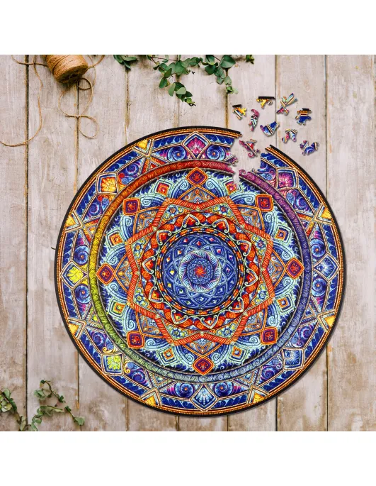 Mandala Niezachwiany spokój Drewniane Puzzle Premium 2