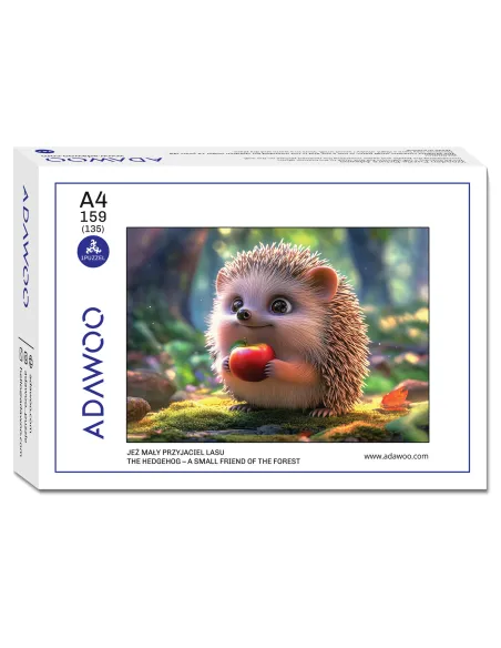 Jeż Mały Przyjaciel Lasu Drewniane Puzzle Premium