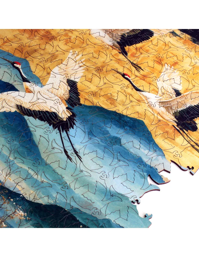 Golden Cranes Premium Wooden Puzzles