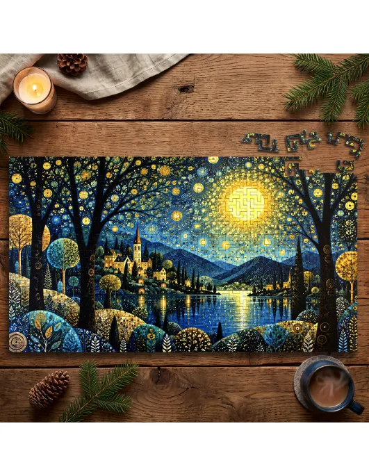 Magické údolí Prémiové dřevěné puzzle 2
