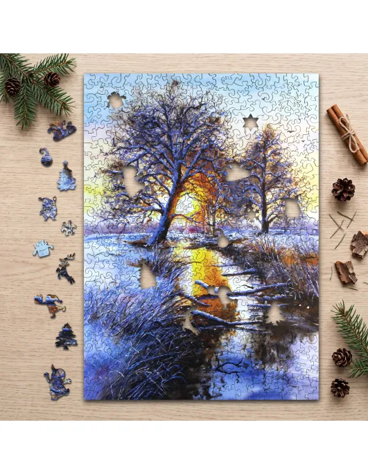 Bajka o Zimie Drewniane Puzzle Premium 2
