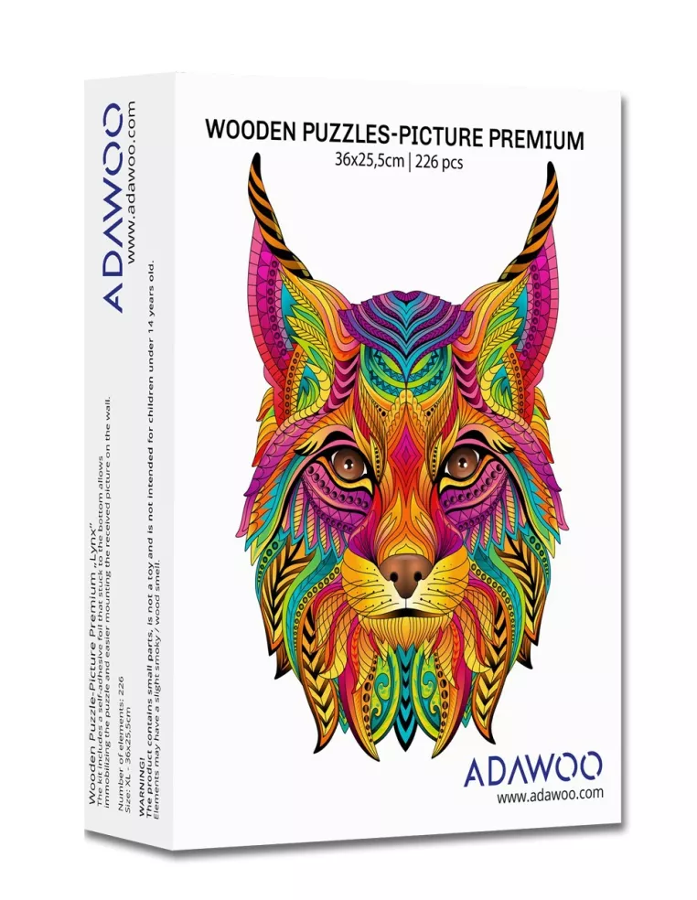 Ryś – dřevěné puzzle Premium