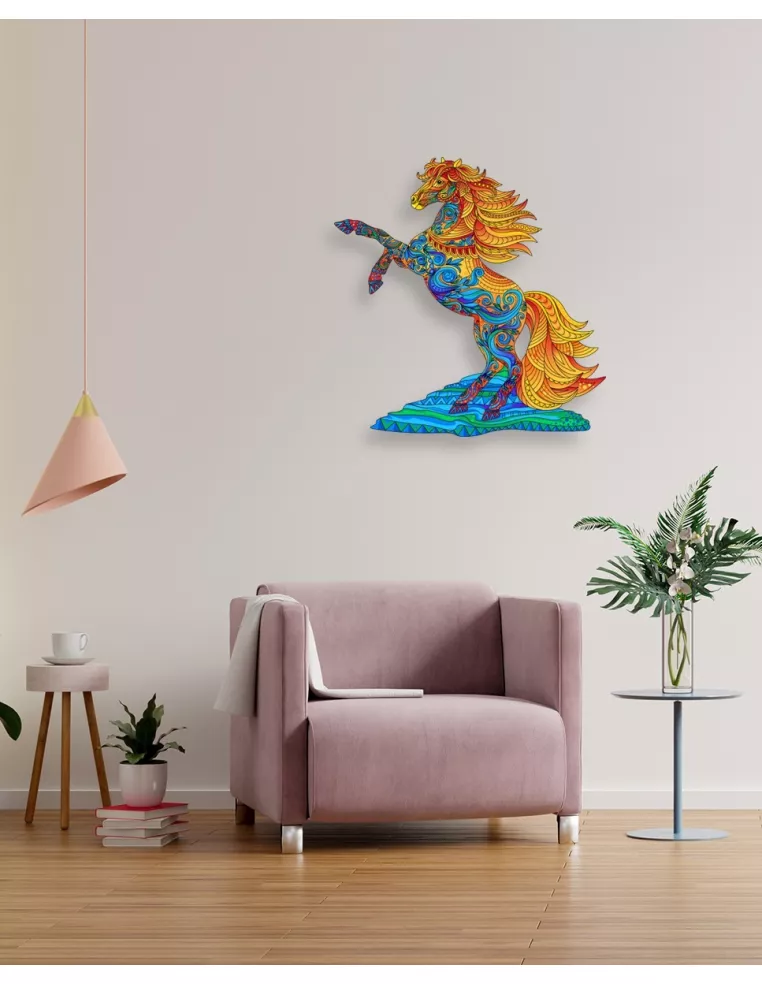 Dřevěné puzzle „Kůň“ Premium