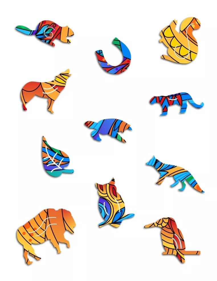 Dřevěné puzzle „Kůň“ Premium