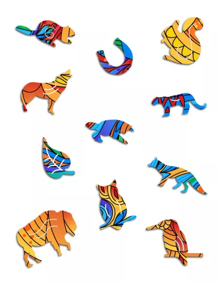 Koń Drewniane Puzzle Premium