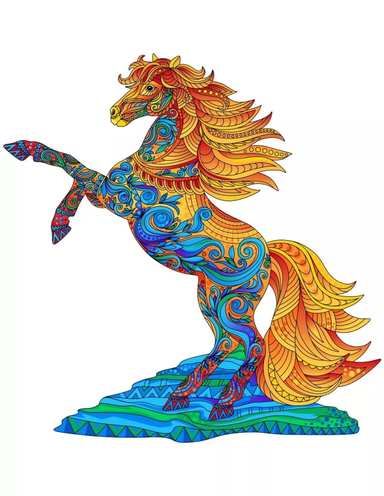 Horse Wooden Puzzle Premium