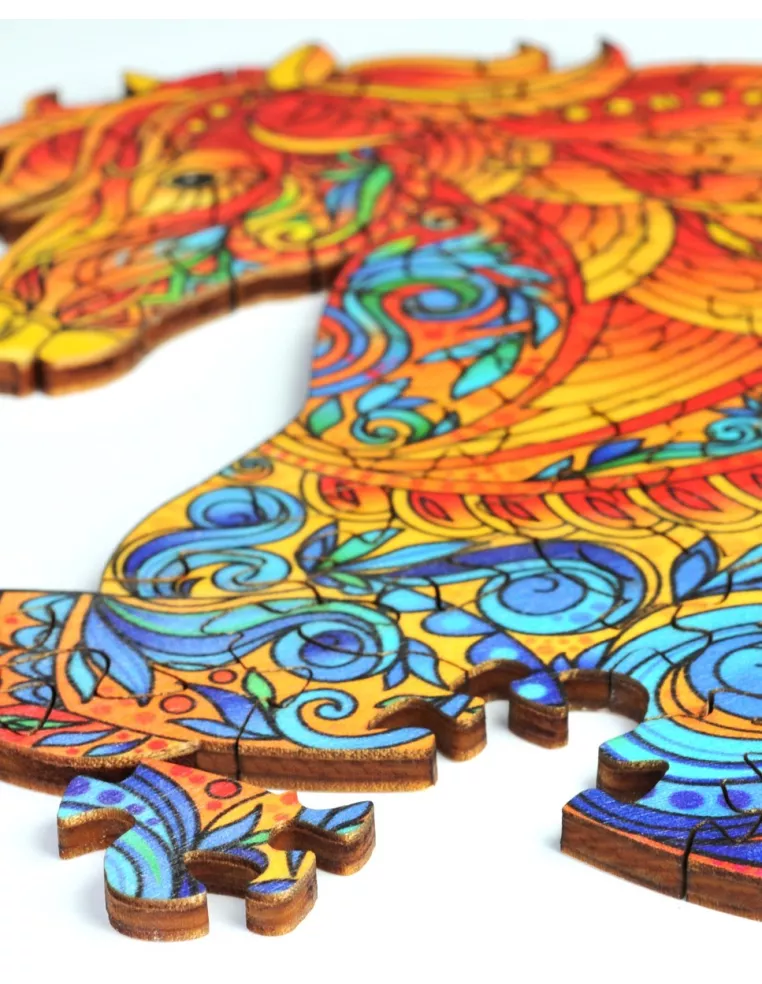 Koń Drewniane Puzzle Premium