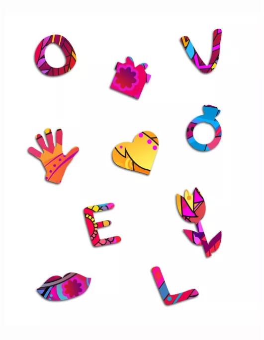 2 Hearts Wooden Puzzle Premium 2