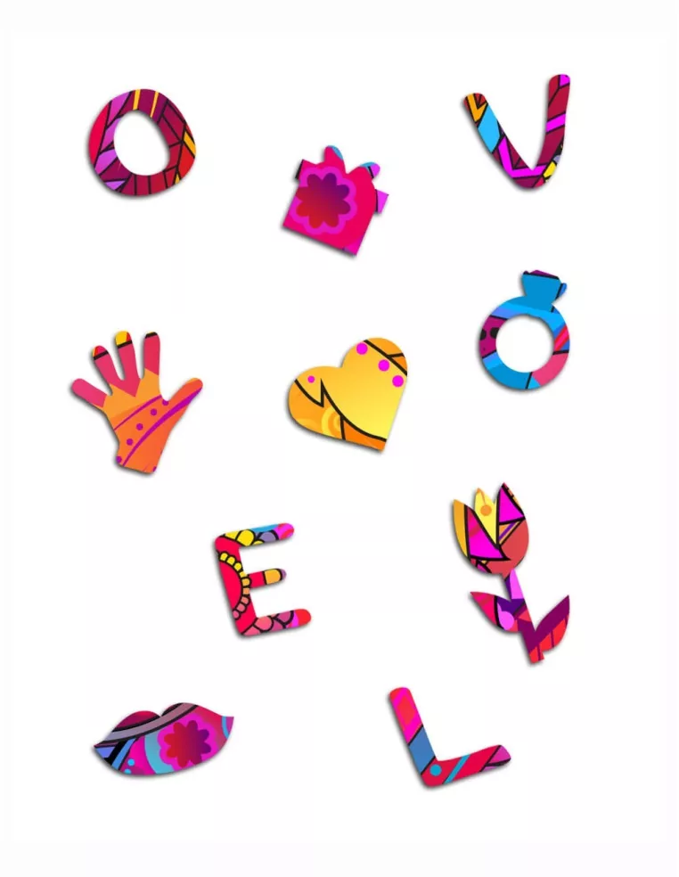 2 Hearts Wooden Puzzle Premium