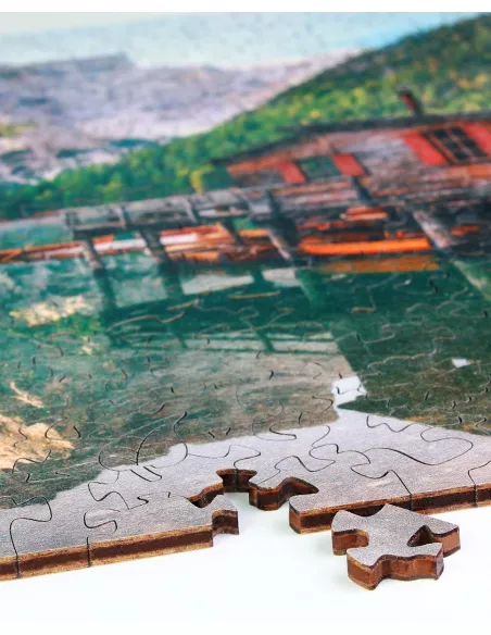 Chata v horách – dřevěné puzzle Premium
