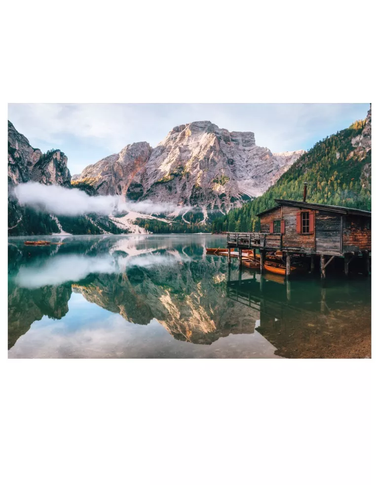 Domek w Górach Drewniane Puzzle Premium