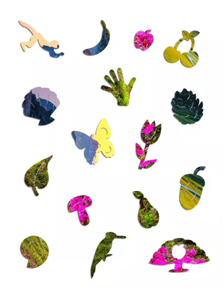 Zachód Słońca w Górach Drewniane Puzzle Premium