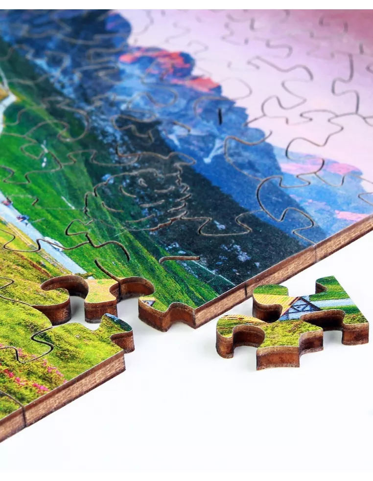 Sunset in the Mountains Wooden Puzzle...