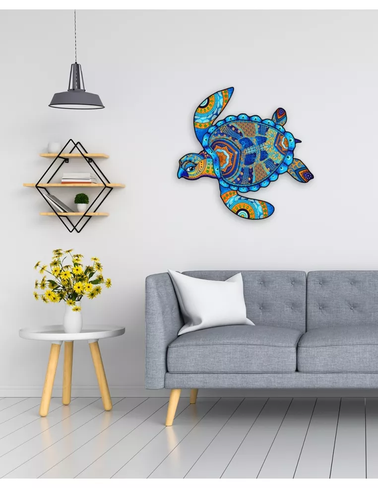 Żółw Drewniane Puzzle Premium