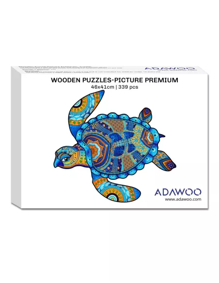 Żółw Drewniane Puzzle Premium