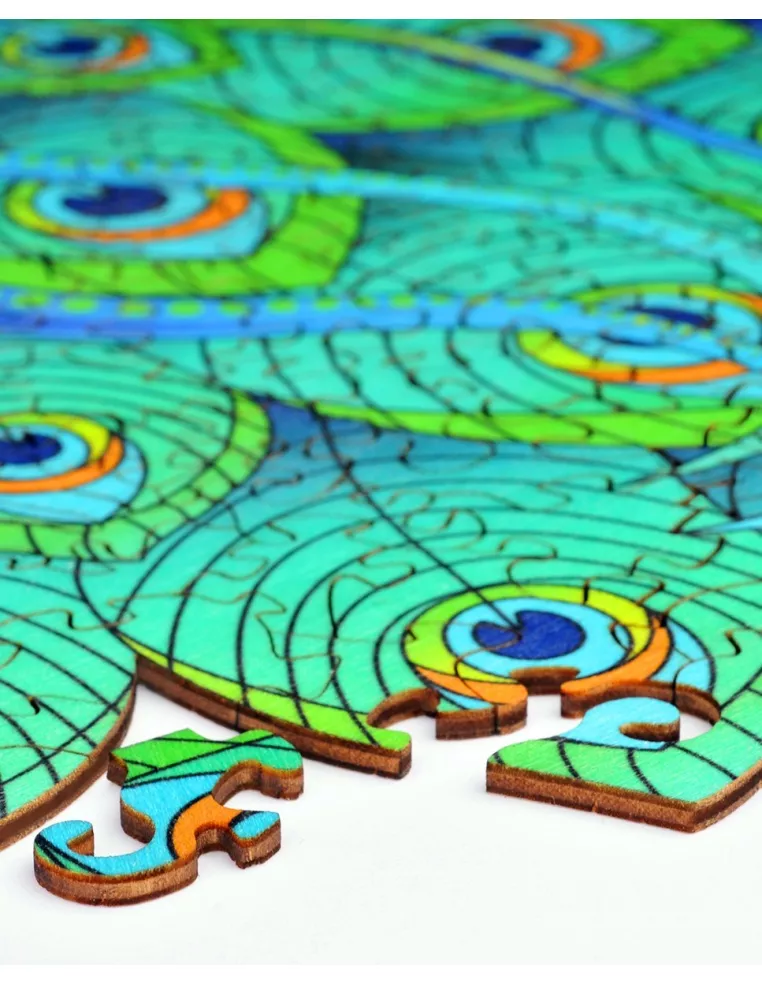 Páv – dřevěné puzzle Premium