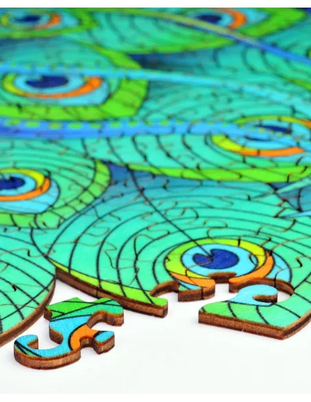 Páv – dřevěné puzzle Premium