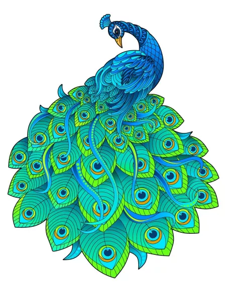 Peacock Wooden Puzzle Premium