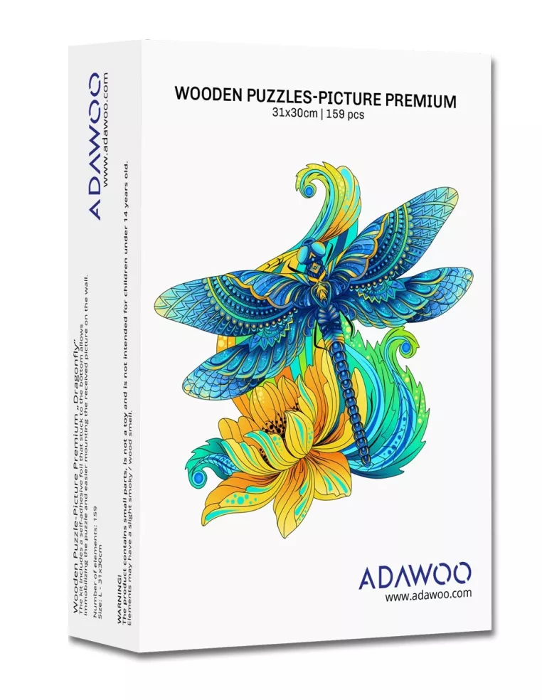 Ważka Drewniane Puzzle Premium