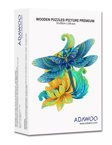 Ważka Drewniane Puzzle Premium