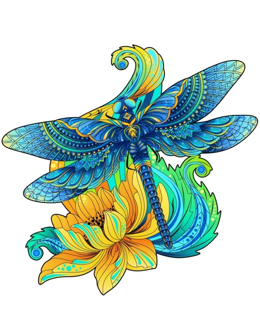 Ważka Drewniane Puzzle Premium