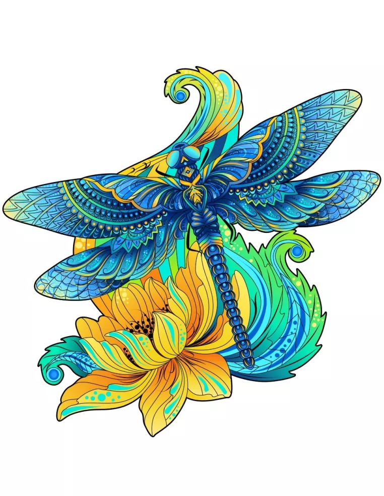 Ważka Drewniane Puzzle Premium