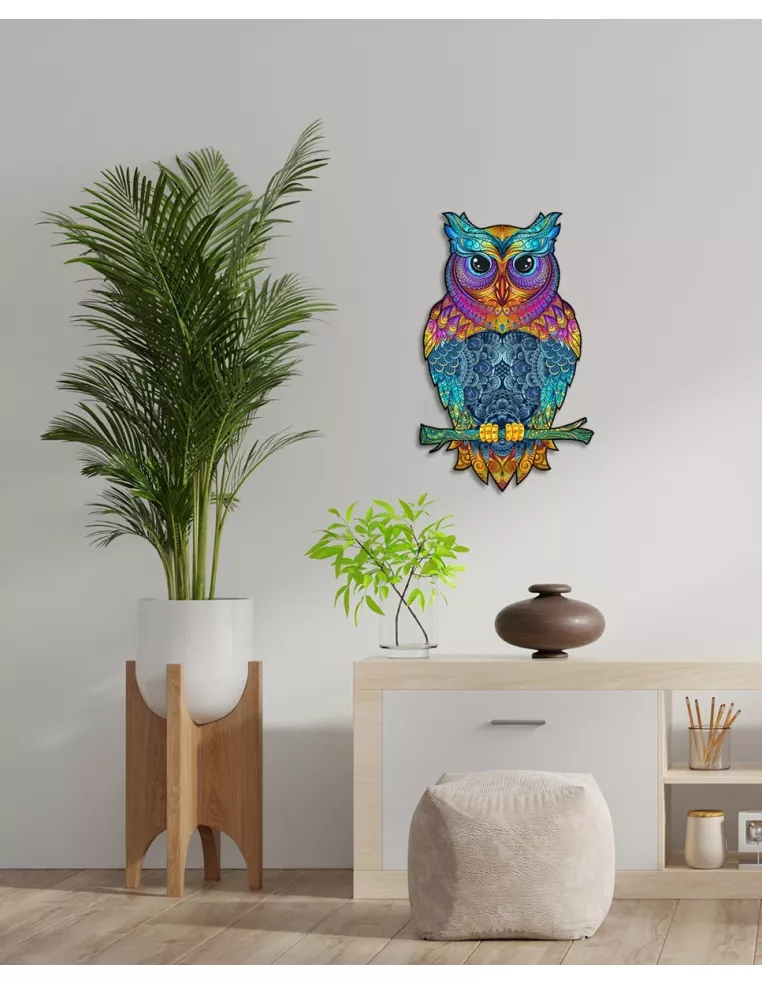 Sova – dřevěné puzzle Premium