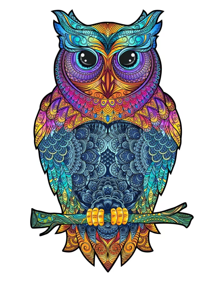 Sova – dřevěné puzzle Premium