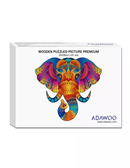 Slon – dřevěné puzzle Premium