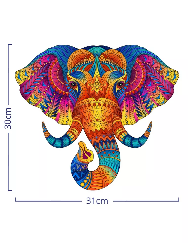 Slon – dřevěné puzzle Premium