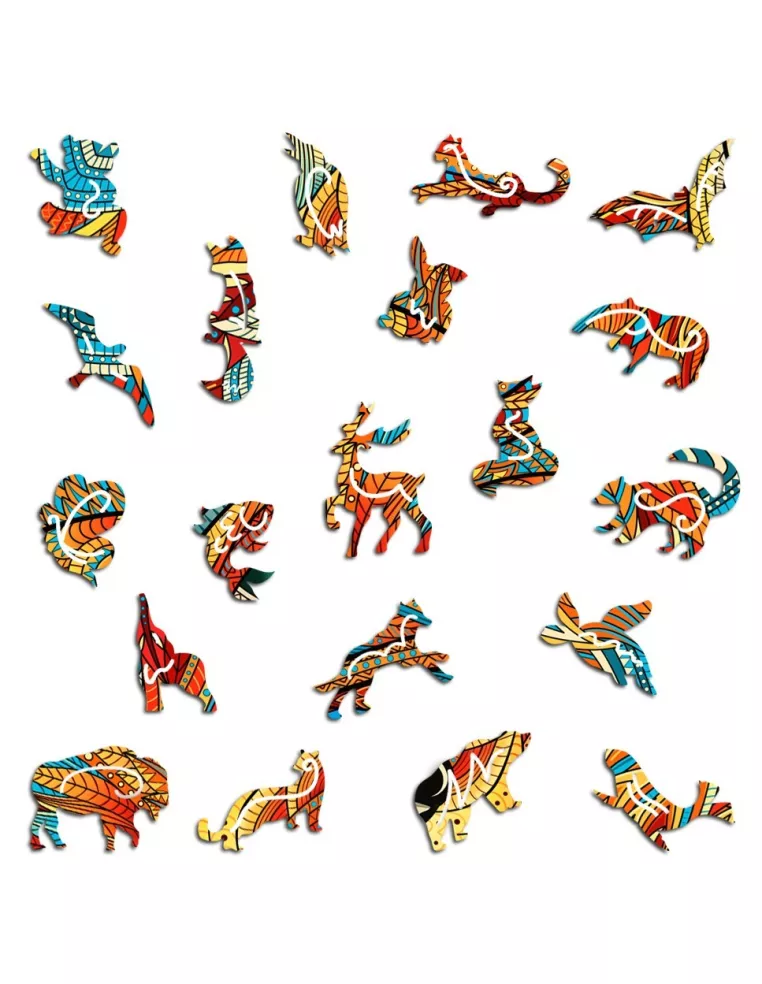 Liška – dřevěné puzzle Premium