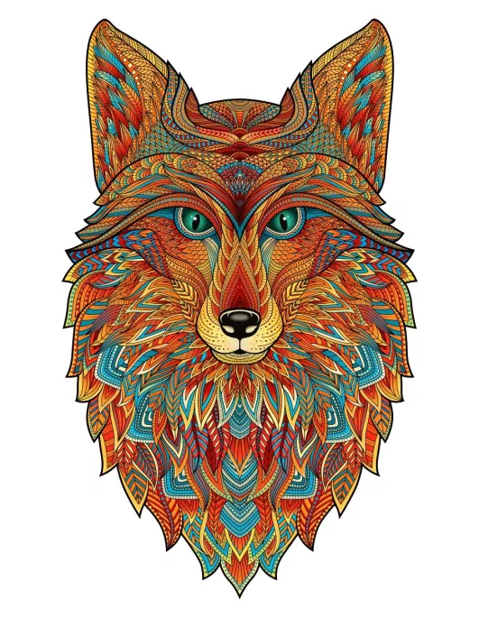 Lis Drewniane Puzzle Premium