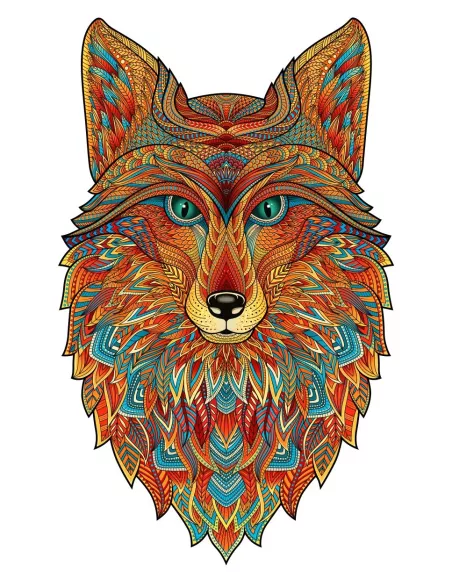 Fox Wooden Puzzle Premium