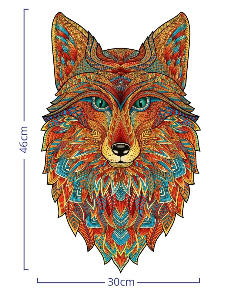 Lis Drewniane Puzzle Premium