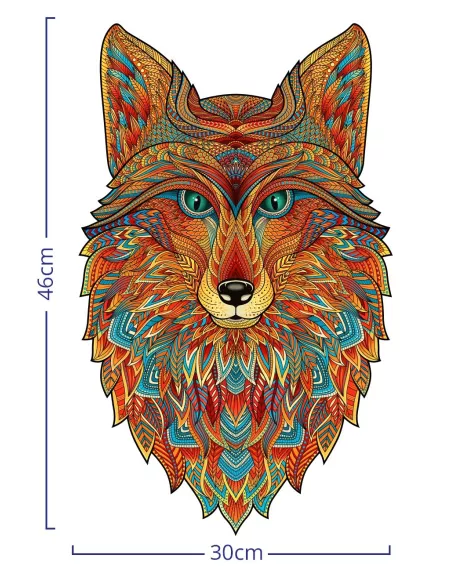 Lis Drewniane Puzzle Premium